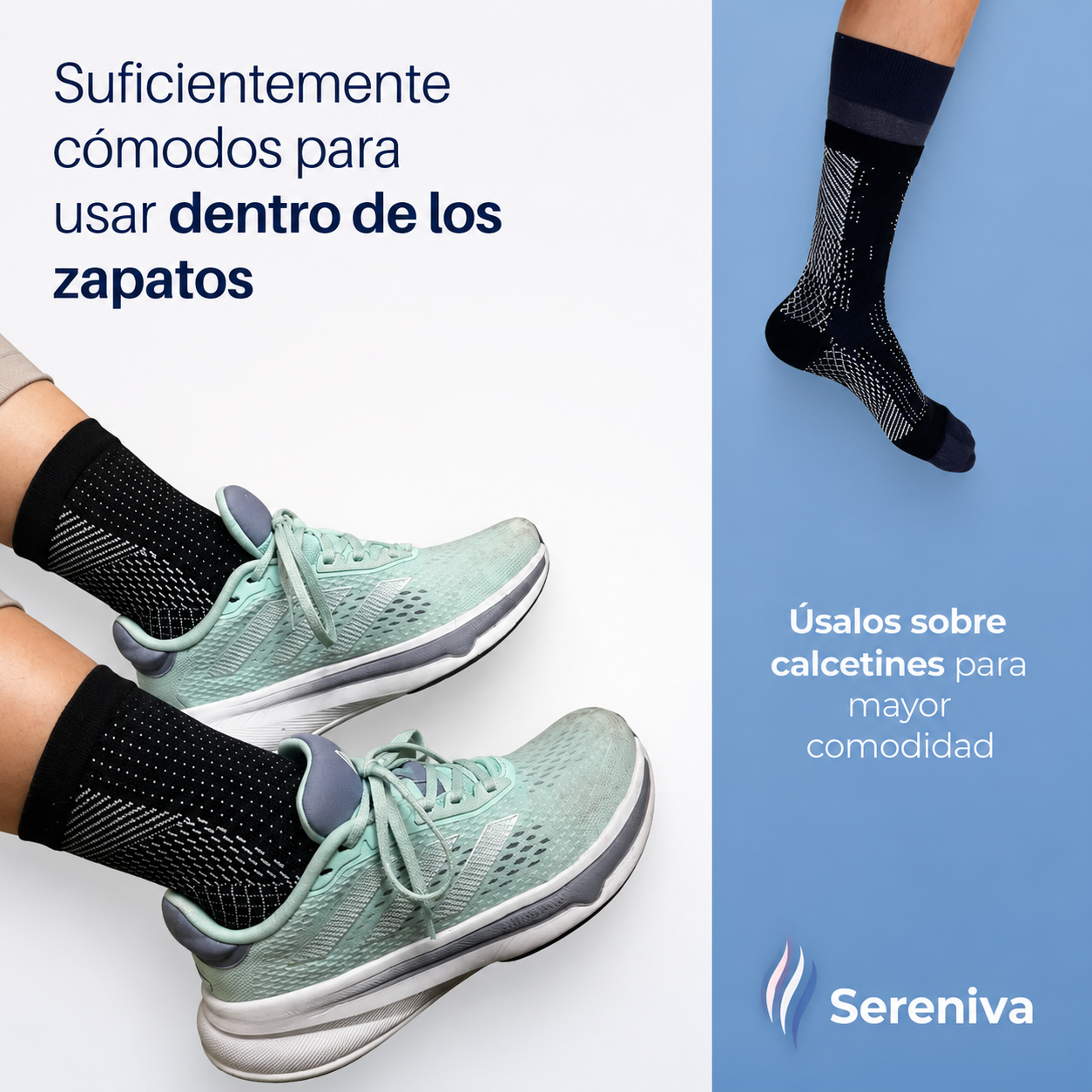 Medias De Compresión - Obtén Alivio Instantáneo De Pies Hinchados Y Adoloridos