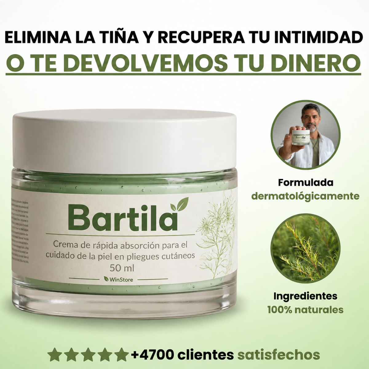 Bartila - Crema de Cuidado Para los Pliegues de la Piel
