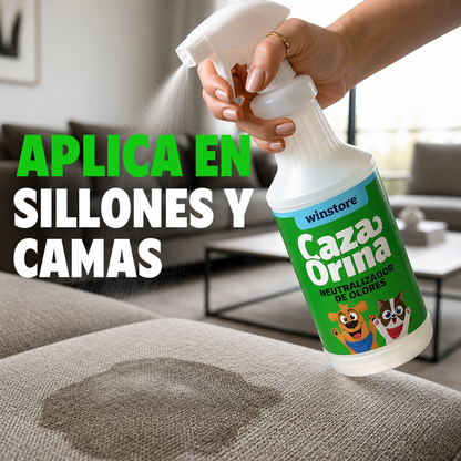 Cazaorina Pets: Eliminador Definitivo de Olores de Mascotas (Sin Cloro)