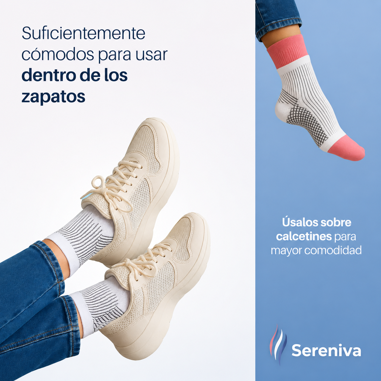 Medias De Compresión - Obtén Alivio Instantáneo De Pies Hinchados Y Adoloridos